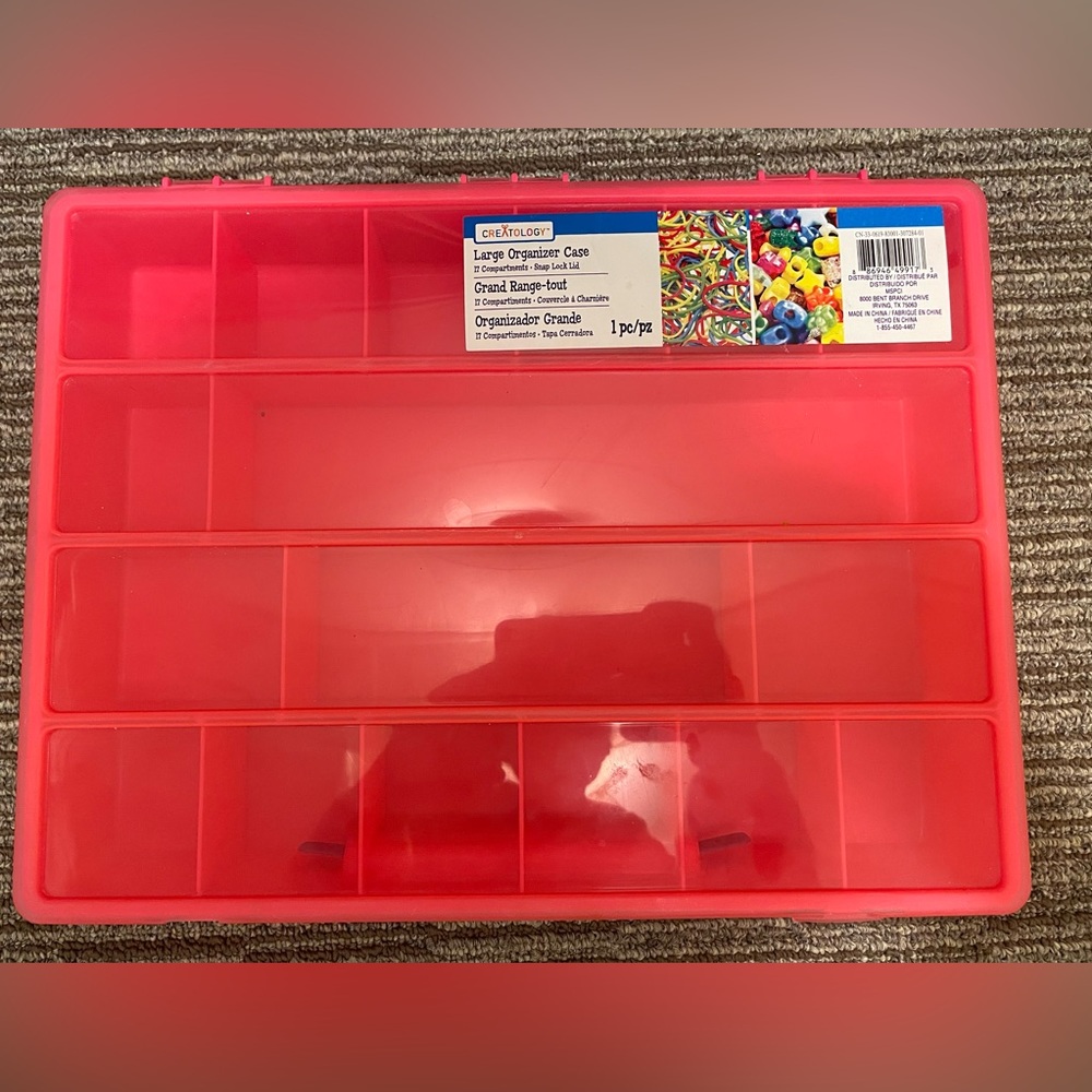 Organizer Case 13.77" x 2.28" x 10.82" For crafts, toys, etc